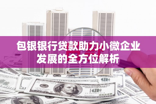 马边包银银行贷款助力小微企业发展的全方位解析