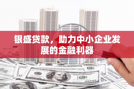 原州银盛贷款，助力中小企业发展的金融利器